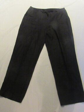 J Jill Black 100% Linen Black Pants  Size 18 Tall  USED